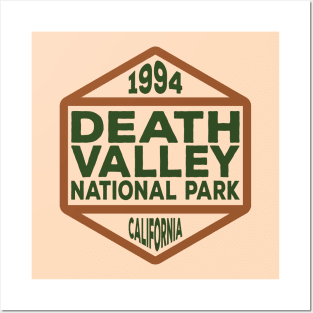 Death Valley National Park California badge Posters and Art